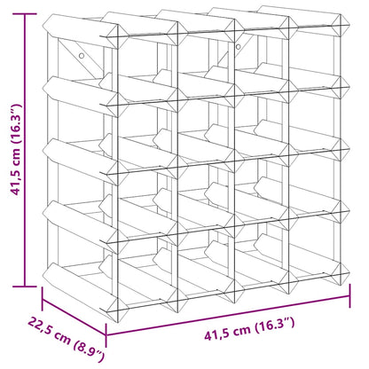 vidaXL Wine Rack for 20 Bottles Brown Solid Wood Pine