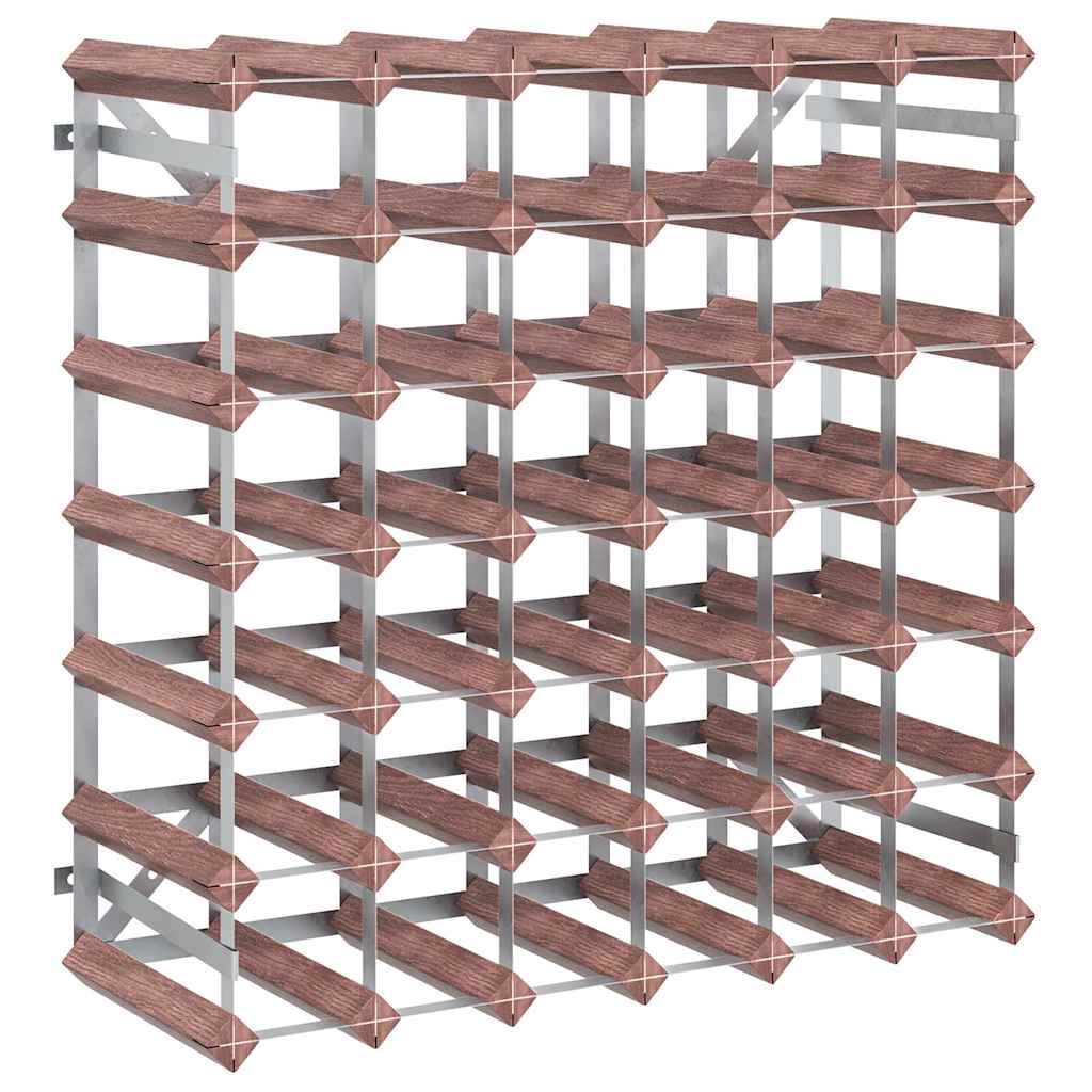 340893 vidaXL Wine Rack for 42 Bottles Brown Solid Wood Pine