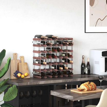 340893 vidaXL Wine Rack for 42 Bottles Brown Solid Wood Pine