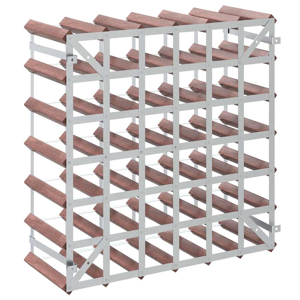 vidaXL Wine Rack for 42 Bottles Brown Solid Wood Pine