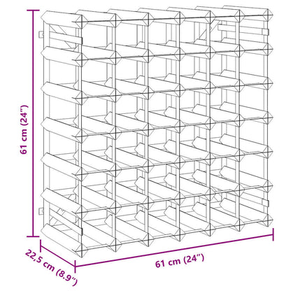 vidaXL Wine Rack for 42 Bottles Brown Solid Wood Pine