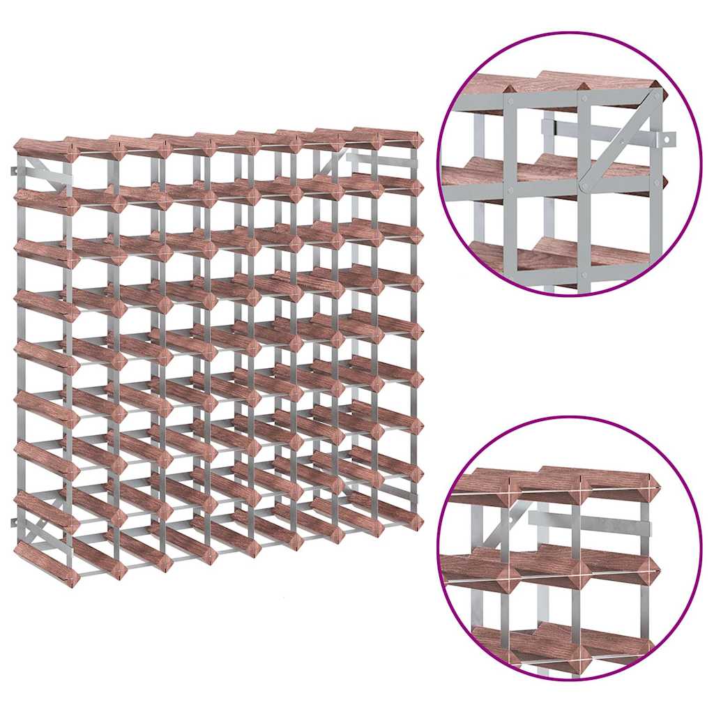 vidaXL Wine Rack for 72 Bottles Brown Solid Wood Pine
