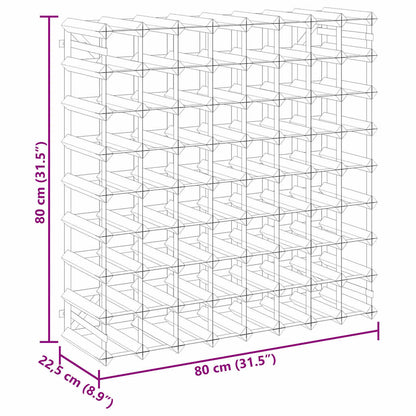 vidaXL Wine Rack for 72 Bottles Brown Solid Wood Pine