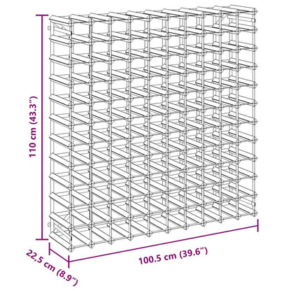 vidaXL Wine Rack for 120 Bottles Brown Solid Wood Pine
