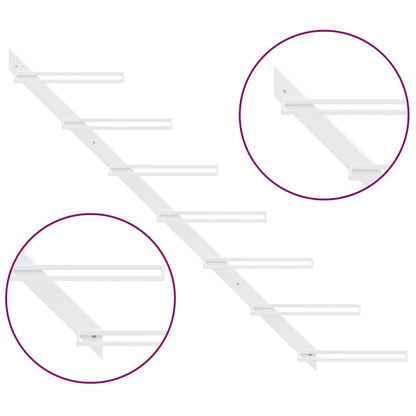 340896 vidaXL Wall-mounted Wine Rack for 7 Bottles White Metal
