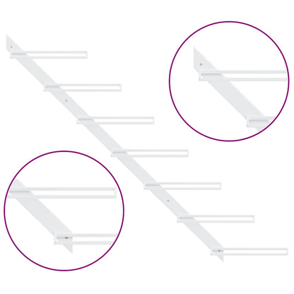 340898 vidaXL Wall-mounted Wine Rack for 7 Bottles 2 pcs White Metal