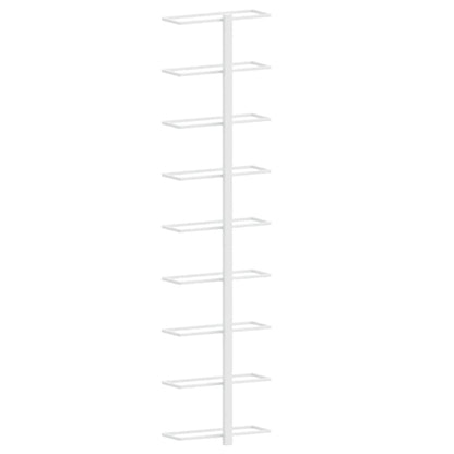 vidaXL Wall-mounted Wine Rack for 9 Bottles 2 pcs White Iron