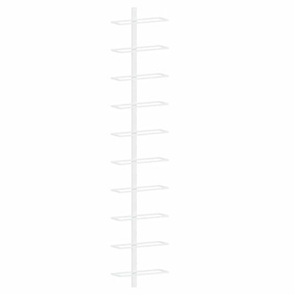 vidaXL Wall-mounted Wine Rack for 10 Bottles 2 pcs White Metal