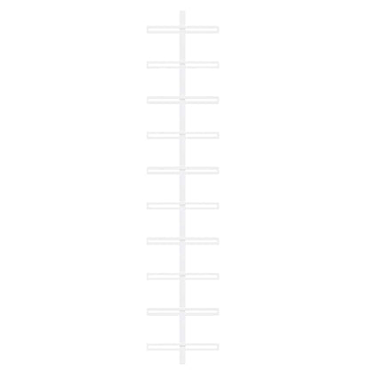 vidaXL Wall-mounted Wine Rack for 10 Bottles 2 pcs White Metal