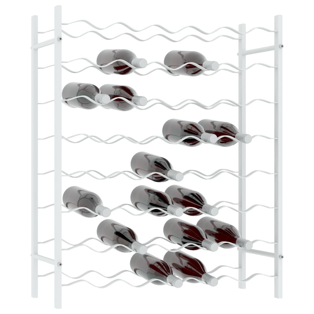340908 vidaXL Wine Rack for 48 Bottles White Metal