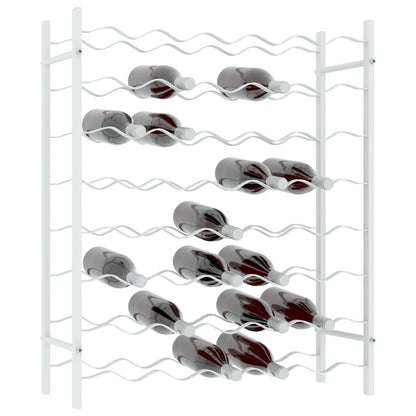 340908 vidaXL Wine Rack for 48 Bottles White Metal
