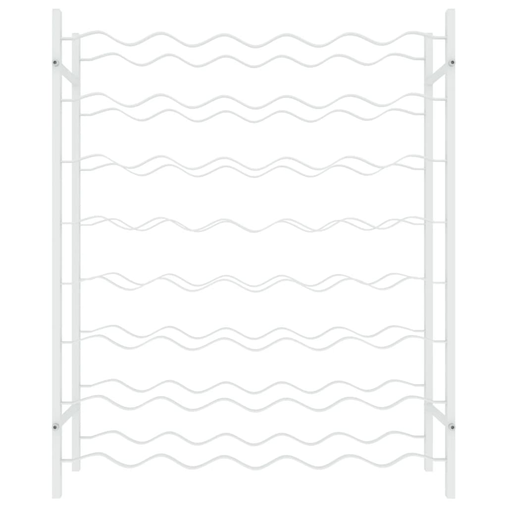 340908 vidaXL Wine Rack for 48 Bottles White Metal
