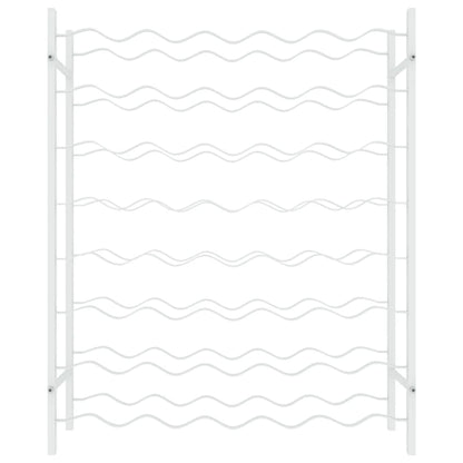 340908 vidaXL Wine Rack for 48 Bottles White Metal