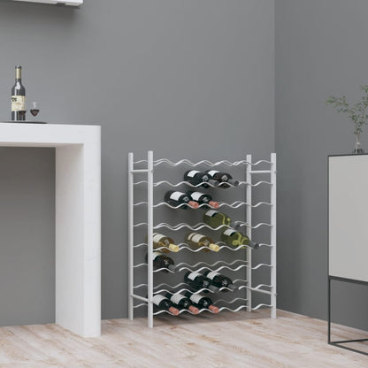 340908 vidaXL Wine Rack for 48 Bottles White Metal