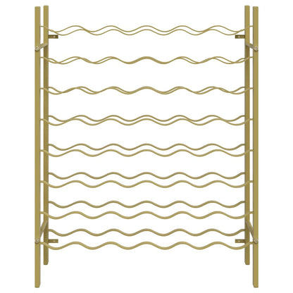 vidaXL Wine Rack for 48 Bottles Gold Metal