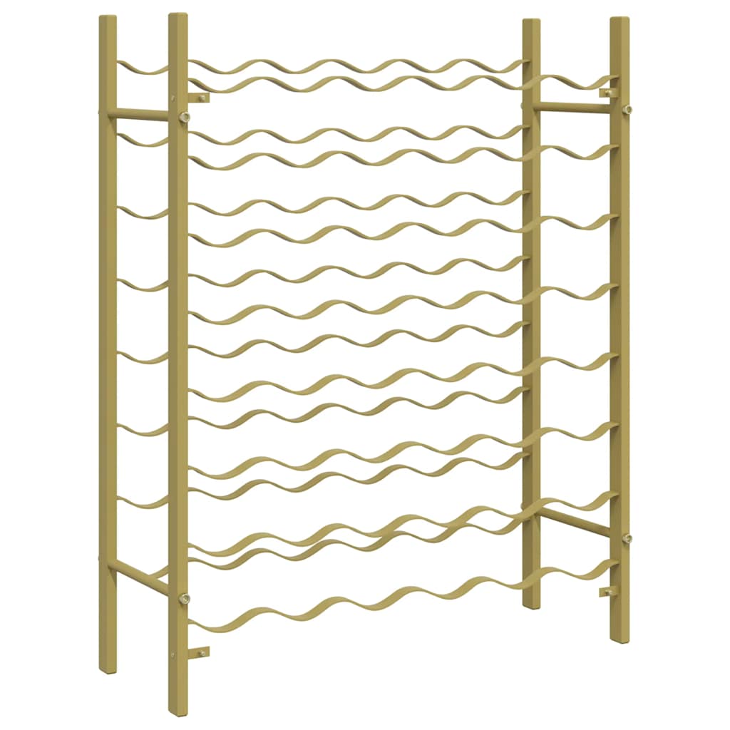 vidaXL Wine Rack for 48 Bottles Gold Metal