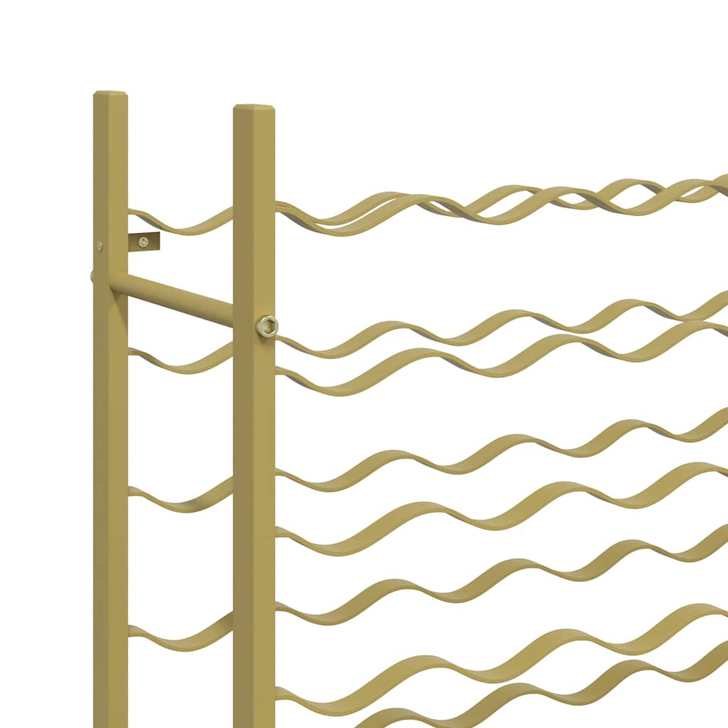 vidaXL Wine Rack for 48 Bottles Gold Metal