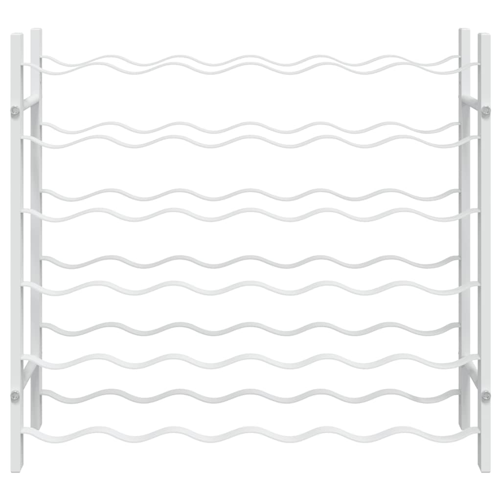 vidaXL Wine Rack for 36 Bottles White Metal