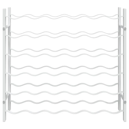 vidaXL Wine Rack for 36 Bottles White Metal