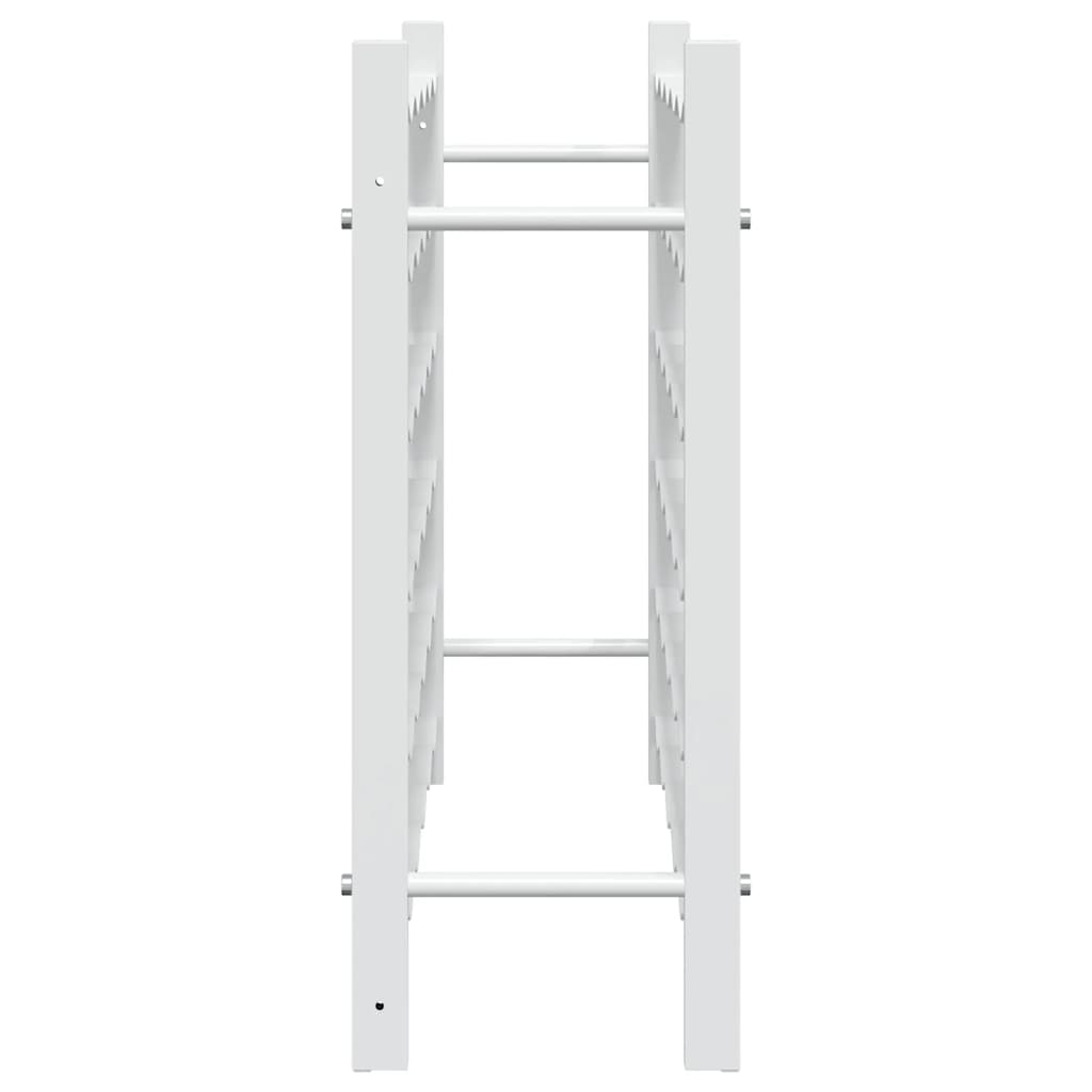 vidaXL Wine Rack for 36 Bottles White Metal