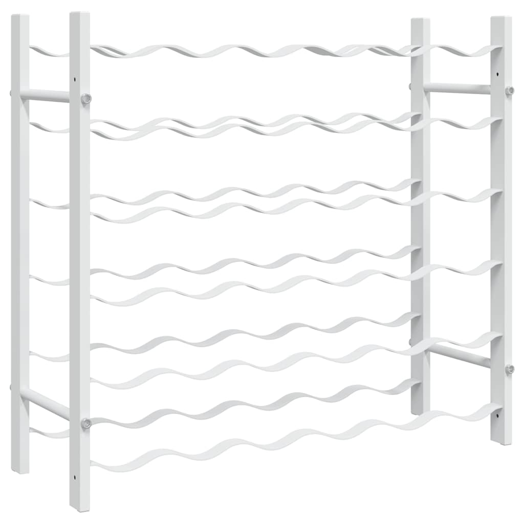 vidaXL Wine Rack for 36 Bottles White Metal