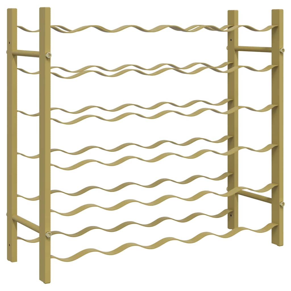 340911 vidaXL Wine Rack for 36 Bottles Gold Metal
