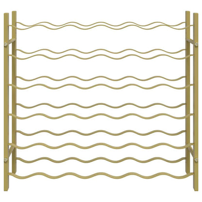 340911 vidaXL Wine Rack for 36 Bottles Gold Metal