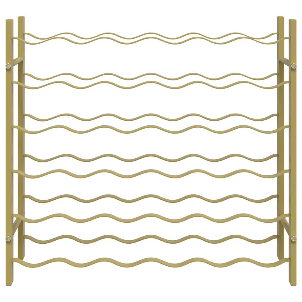 vidaXL Wine Rack for 36 Bottles Gold Metal