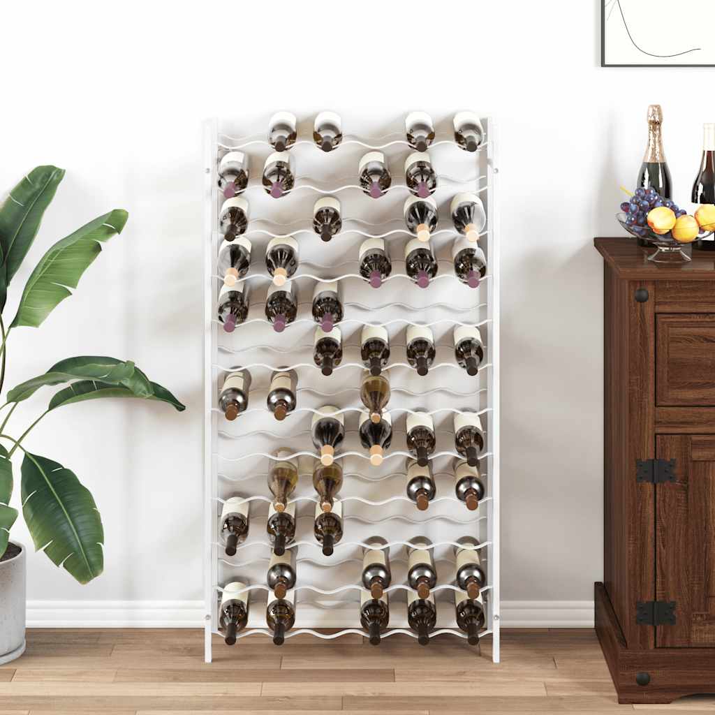vidaXL Wine Rack for 72 Bottles White Metal