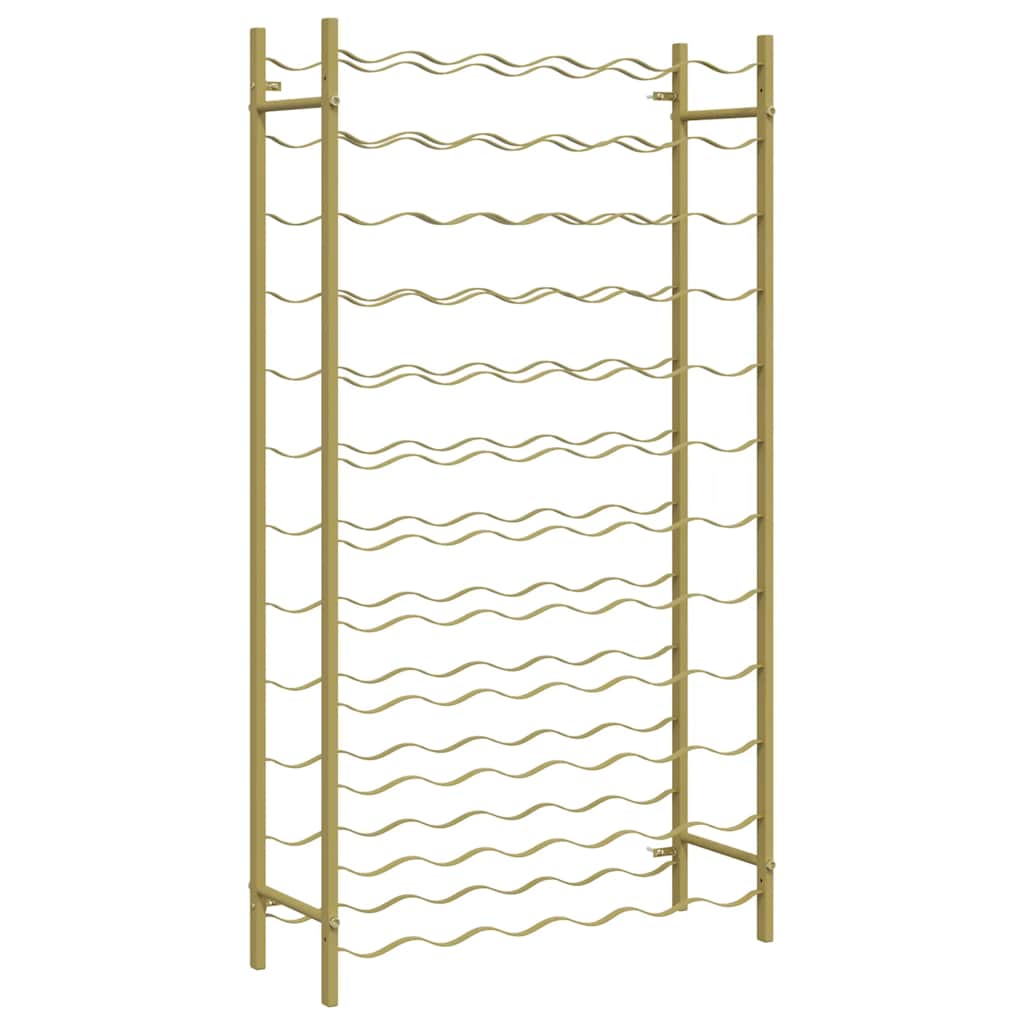 340913 vidaXL Wine Rack for 72 Bottles Gold Metal