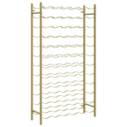 340913 vidaXL Wine Rack for 72 Bottles Gold Metal