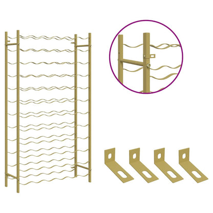 vidaXL Wine Rack for 72 Bottles Gold Metal