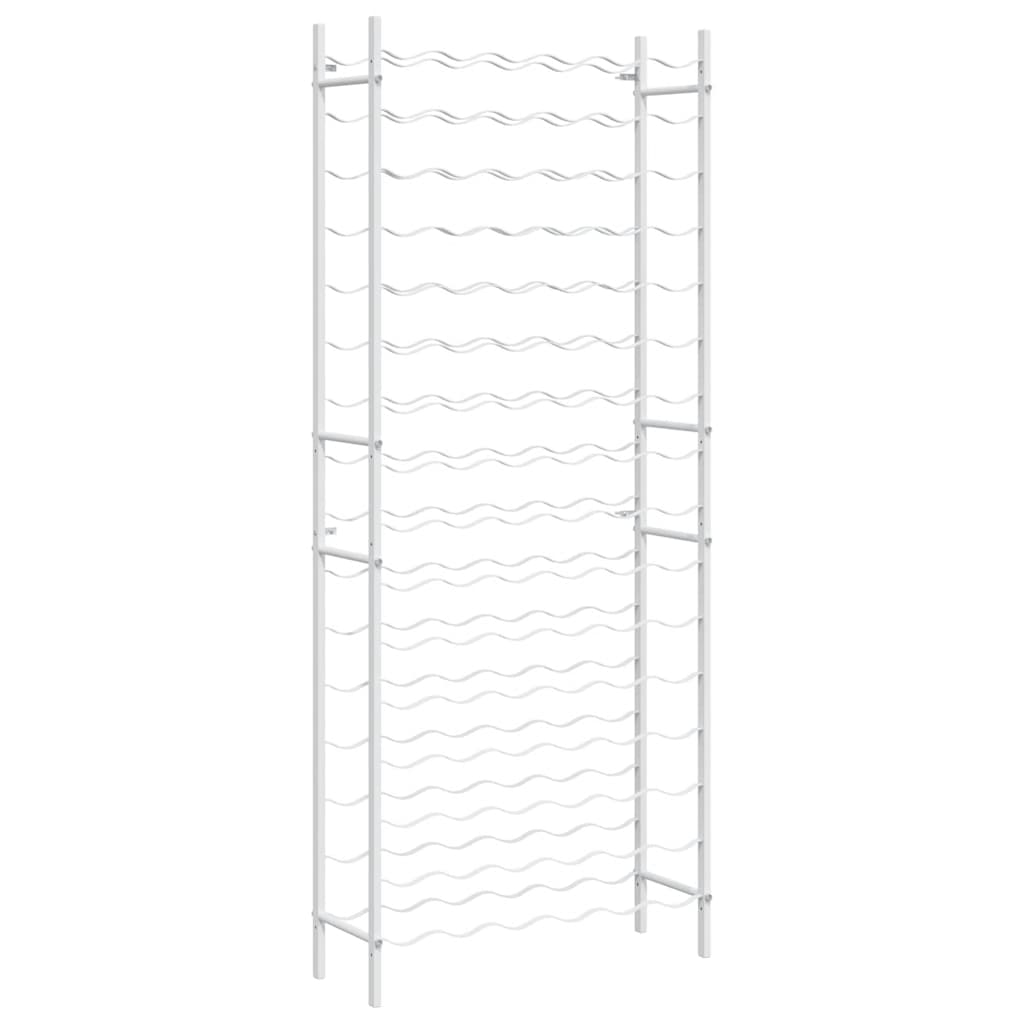 340914 vidaXL Wine Rack for 96 Bottles White Metal
