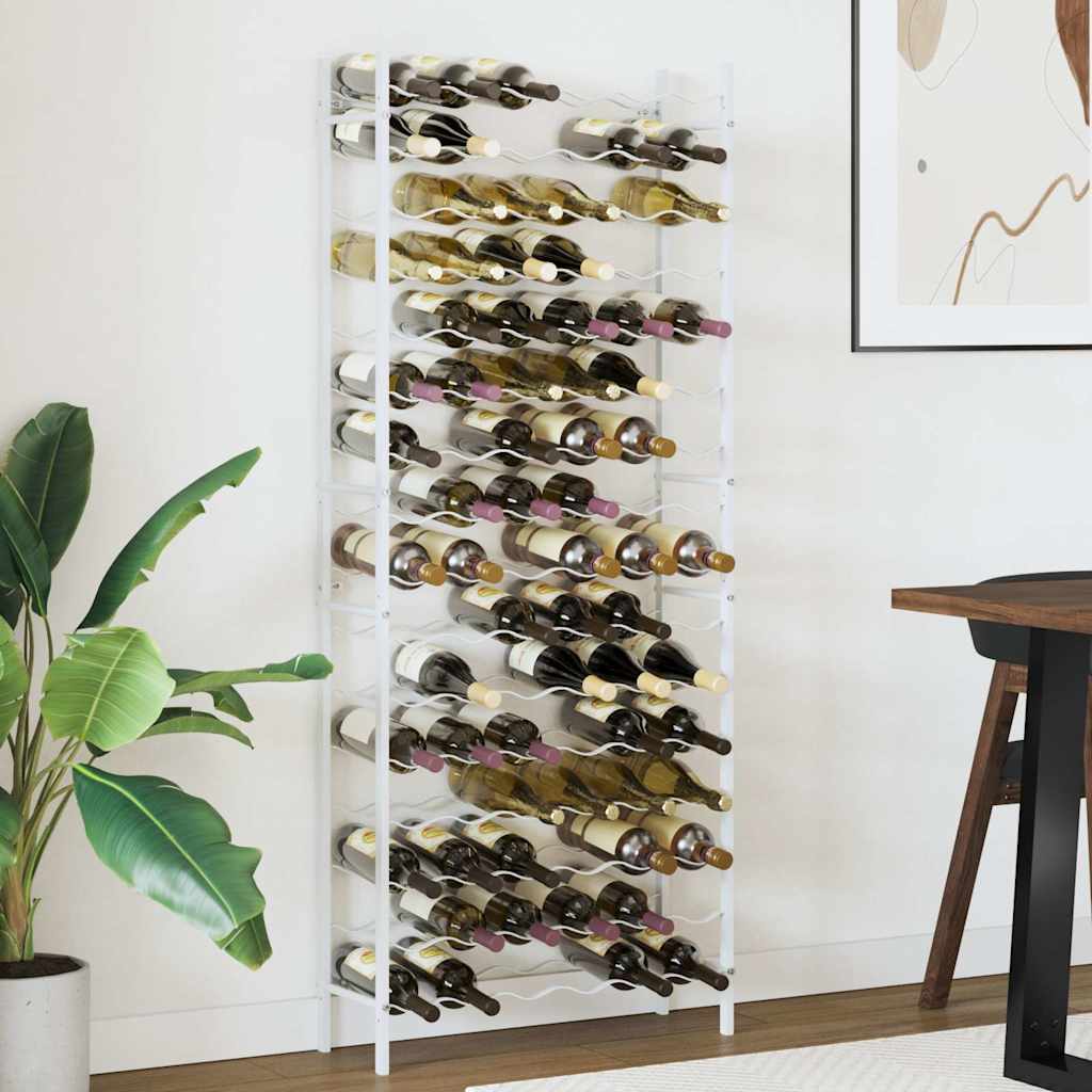 340914 vidaXL Wine Rack for 96 Bottles White Metal