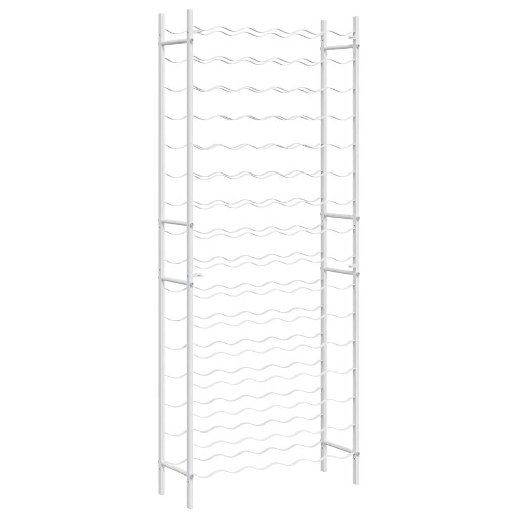 vidaXL Wine Rack for 96 Bottles White Metal