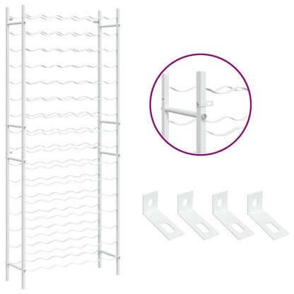 340914 vidaXL Wine Rack for 96 Bottles White Metal