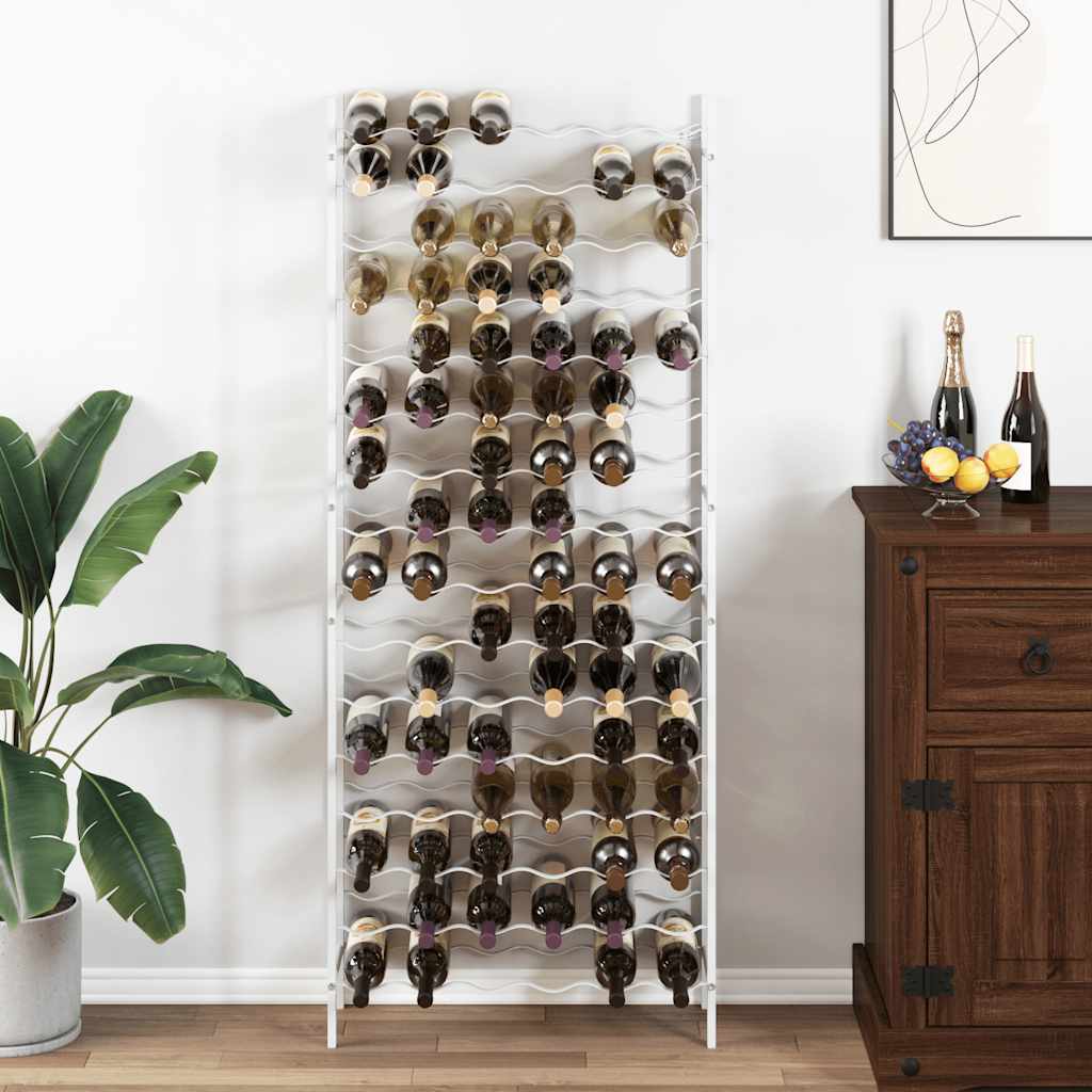 340914 vidaXL Wine Rack for 96 Bottles White Metal