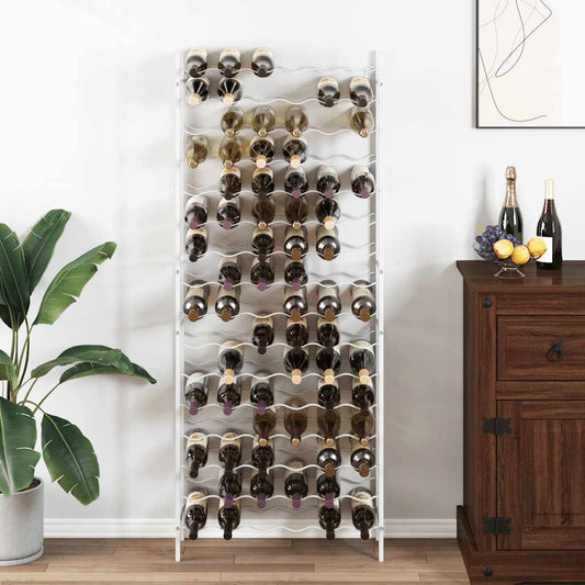 340914 vidaXL Wine Rack for 96 Bottles White Metal