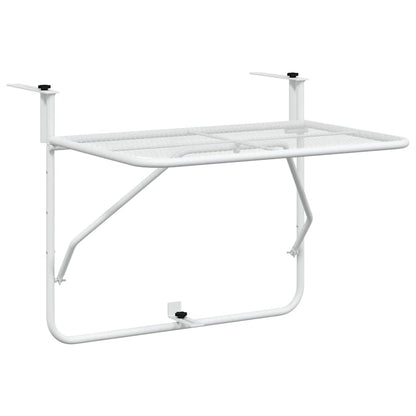 340916 vidaXL Balcony Table White 60x40 cm Steel