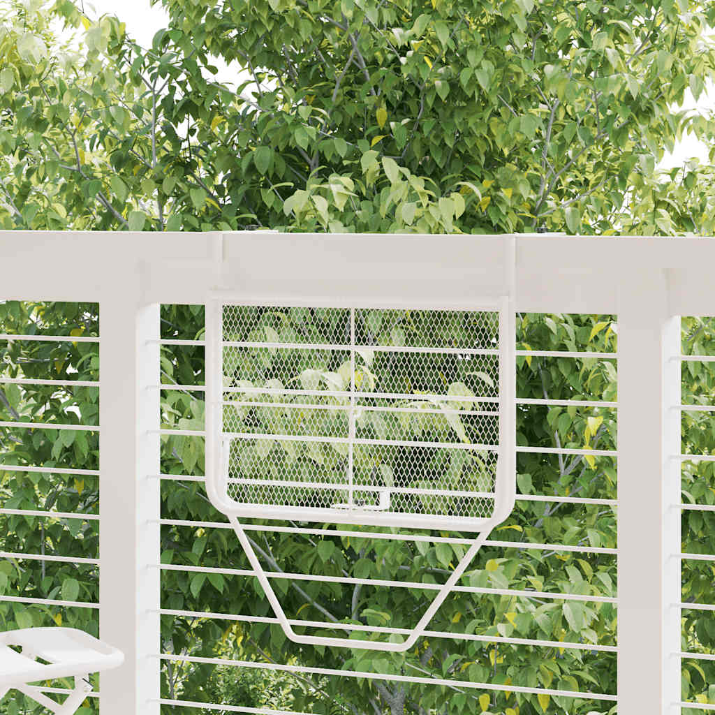 340916 vidaXL Balcony Table White 60x40 cm Steel