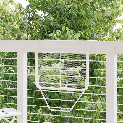 340916 vidaXL Balcony Table White 60x40 cm Steel