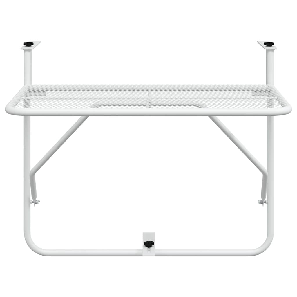 340916 vidaXL Balcony Table White 60x40 cm Steel