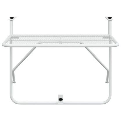 340916 vidaXL Balcony Table White 60x40 cm Steel
