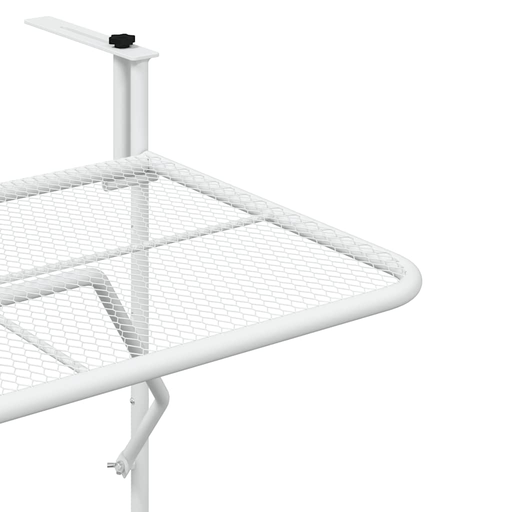 340916 vidaXL Balcony Table White 60x40 cm Steel
