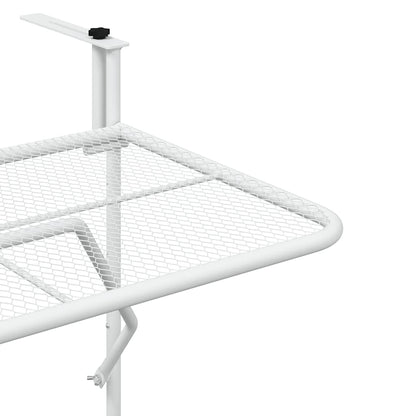 340916 vidaXL Balcony Table White 60x40 cm Steel