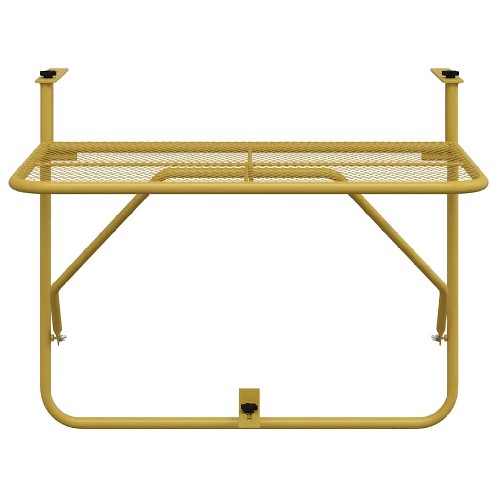 vidaXL Balcony Table Gold 60x40 cm Steel