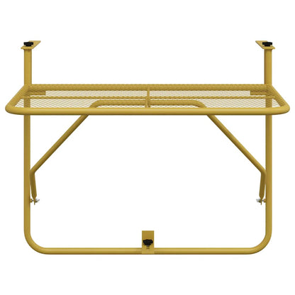 vidaXL Balcony Table Gold 60x40 cm Steel