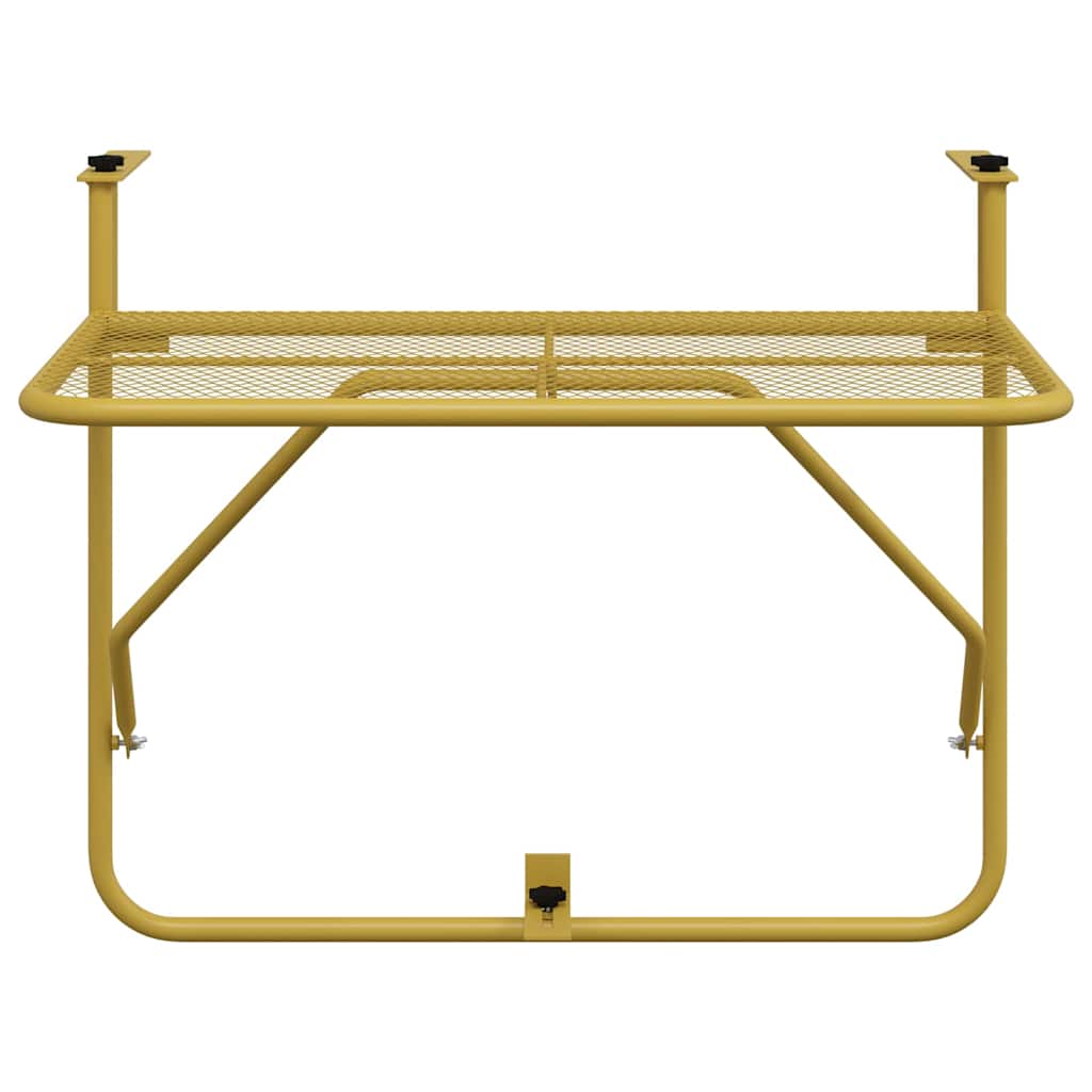 vidaXL Balcony Table Gold 60x40 cm Steel