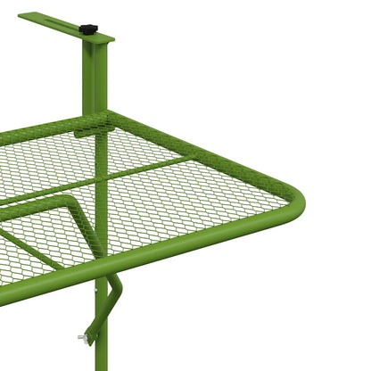 vidaXL Balcony Table Green 60x40 cm Steel