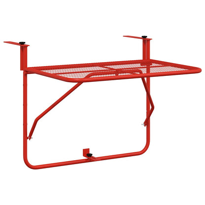 vidaXL Balcony Table Red 60x40 cm Steel
